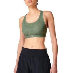 SWEATY BETTY Ultra Run Sports Bra in Heath Green 34D